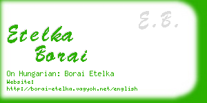 etelka borai business card